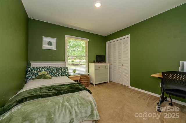 13030 Mayes Rd, Huntersville, NC 28078 - carpeted bedroom with baseboards and a closet