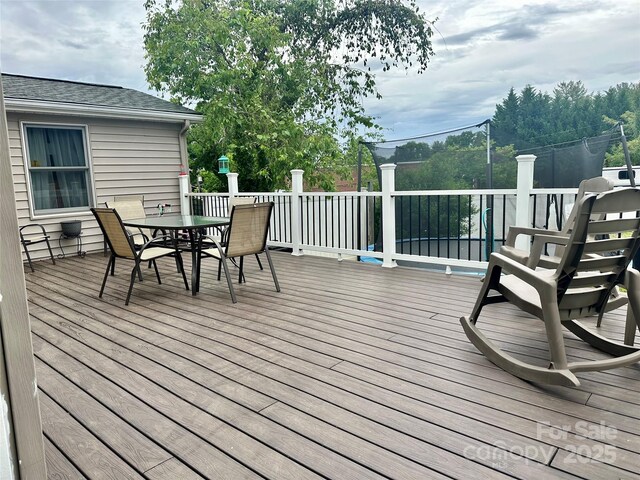 804 Rostan St SE, Valdese, NC 28690 - deck with outdoor dining area