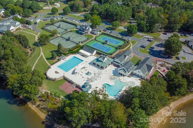 140 Lightship Dr, Mooresville, NC 28117 - aerial view of property and surrounding area with a pool area