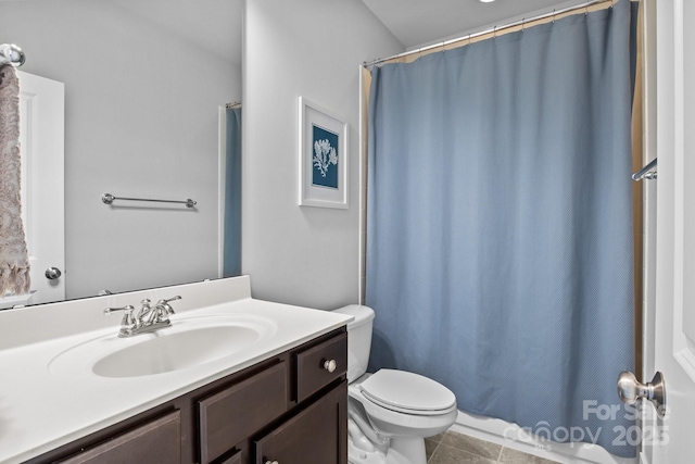 10822 Brandie Meadow Ln, Huntersville, NC 28078 - full bathroom with toilet, vanity, and tile patterned floors