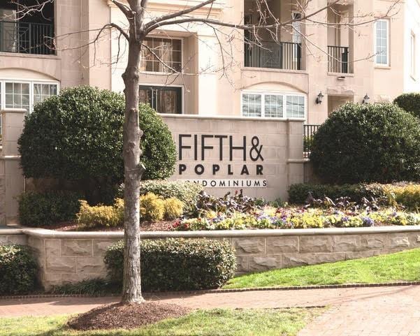 view of community sign
