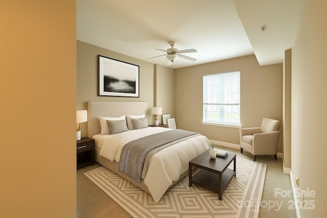 300 W 5th St Unit 404, Charlotte, NC 28202 - bedroom featuring light carpet and ceiling fan