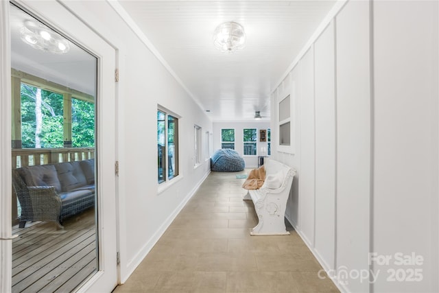 5615 American Way, Denver, NC 28037 - hallway with baseboards and a healthy amount of sunlight