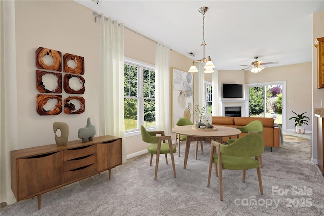 8 Cherry Laurel Ln, Swannanoa, NC 28778 - dining room featuring healthy amount of natural light, a fireplace, and baseboards