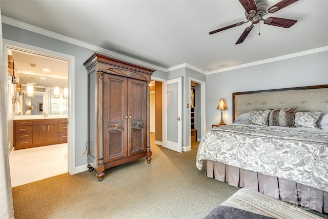 16317 Terry Ln, Huntersville, NC 28078 - bedroom with crown molding, baseboards, and light carpet