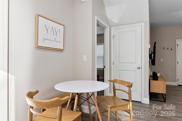 106 Dalton St, Black Mountain, NC 28711 - dining space with wood finished floors and baseboards