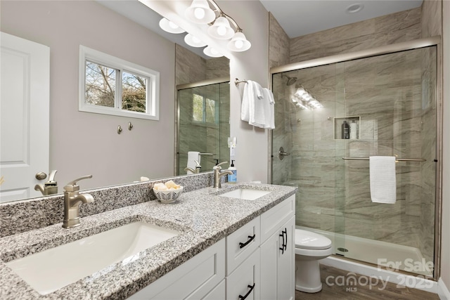 106 Dalton St, Black Mountain, NC 28711 - full bath featuring a shower stall, toilet, and double vanity