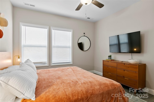 106 Dalton St, Black Mountain, NC 28711 - bedroom with baseboards and a ceiling fan