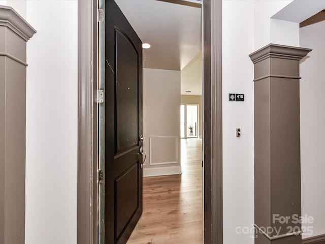 4625 Piedmont Row Dr Unit 410, Charlotte, NC 28210 - hall featuring light wood-type flooring and recessed lighting