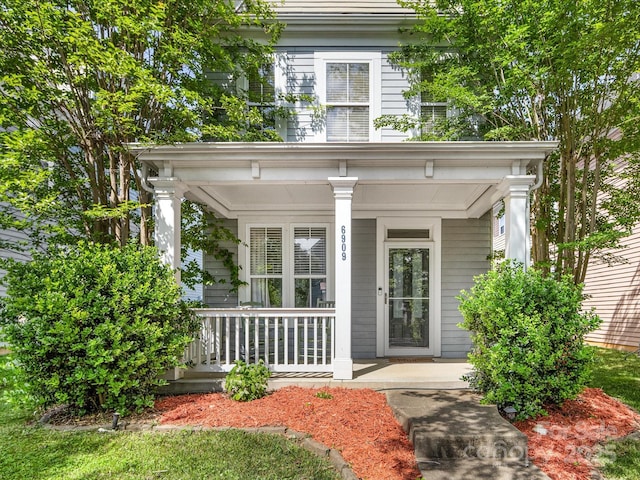 6909 Dunton St, Huntersville, NC 28078 - entrance to property with covered porch