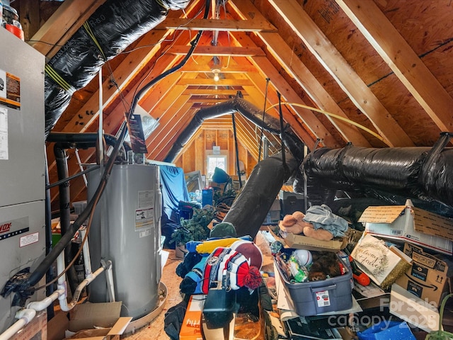6909 Dunton St, Huntersville, NC 28078 - unfinished attic with heating unit and water heater