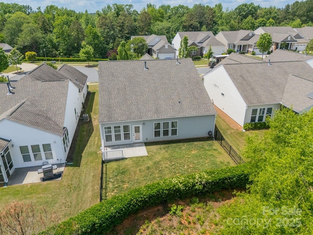 drone / aerial view with a residential view