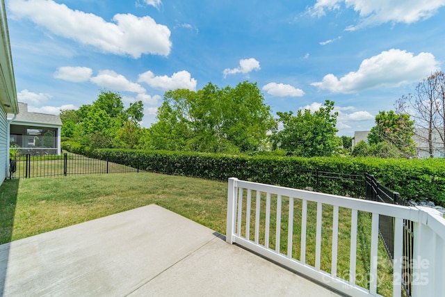 view of patio / terrace featuring a fenced backyard