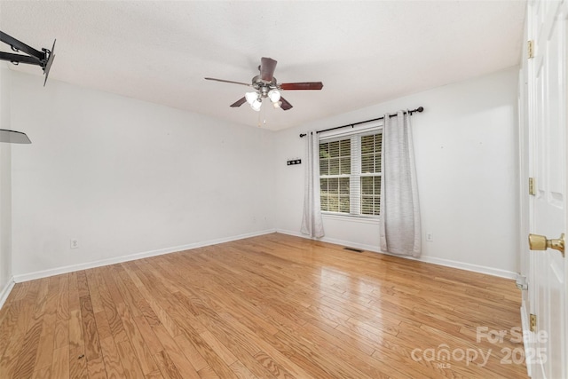 4700 Hickory Grove Rd, Mount Holly, NC 28120 - unfurnished room with ceiling fan, light wood-type flooring, and baseboards