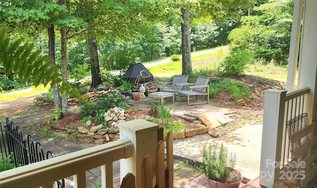 3181 Shag Bark Rd, Connelly Springs, NC 28612 - view of yard featuring a patio area and view of scattered trees
