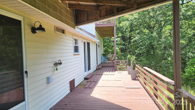 3181 Shag Bark Rd, Connelly Springs, NC 28612 - view of wooden terrace