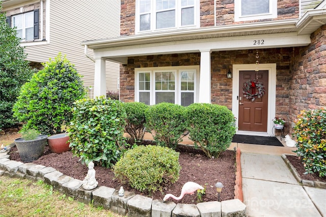 282 Fischer Rd, Fort Mill, SC 29175 - doorway to property featuring stone siding