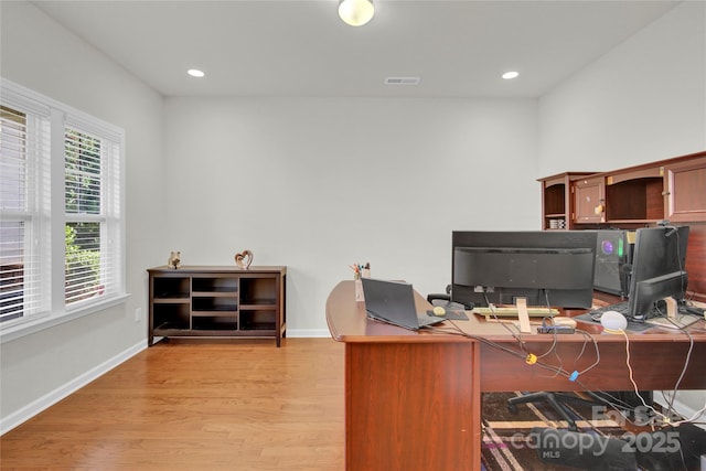 282 Fischer Rd, Fort Mill, SC 29175 - office with wood finished floors, baseboards, and recessed lighting