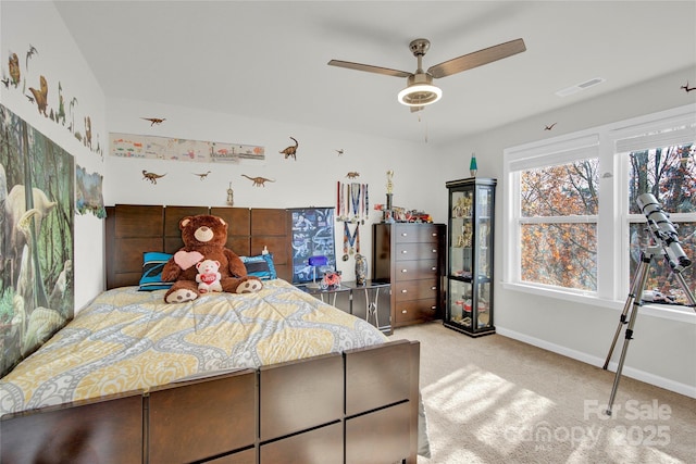 282 Fischer Rd, Fort Mill, SC 29175 - carpeted bedroom featuring baseboards and a ceiling fan