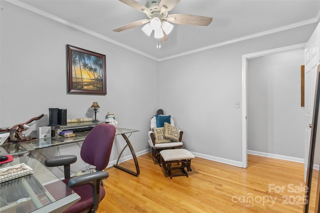 1792 Hoffman Rd, Gastonia, NC 28054 - office space featuring wood finished floors, ceiling fan, ornamental molding, and baseboards