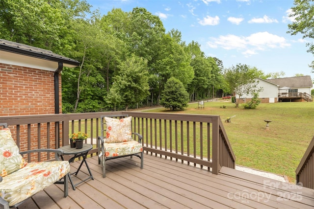 1792 Hoffman Rd, Gastonia, NC 28054 - deck with a lawn