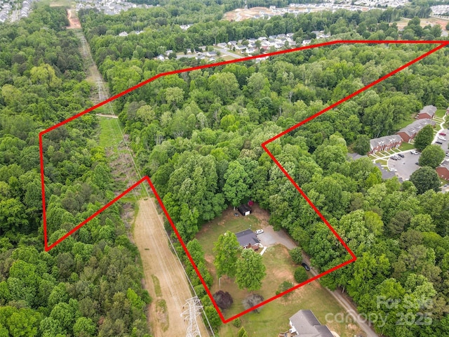 1792 Hoffman Rd, Gastonia, NC 28054 - aerial view of property's location with a forest and property parcel outlined