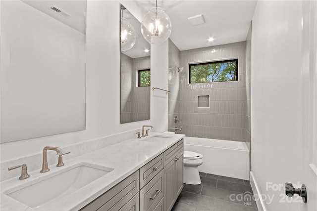 242 Shoreline Loop, Mooresville, NC 28117 - full bathroom featuring tile patterned flooring, double vanity, and  shower combination