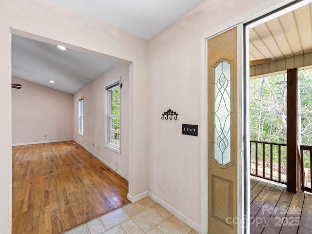 316 Big Raven Ln, Saluda, NC 28773 - entrance foyer featuring baseboards and hardwood / wood-style flooring