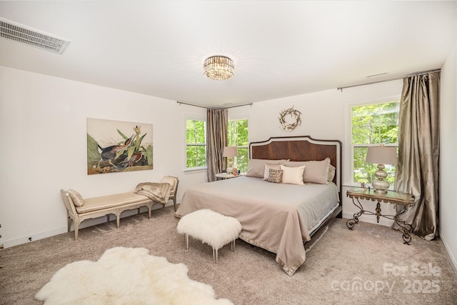 16432 Here At Last Ln, Charlotte, NC 28278 - bedroom with carpet floors, multiple windows, baseboards, and visible vents