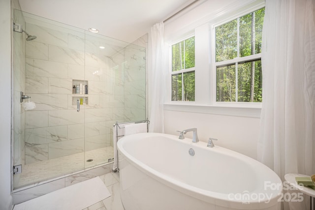16432 Here At Last Ln, Charlotte, NC 28278 - full bathroom with a stall shower and a soaking tub