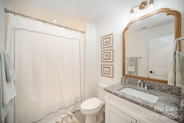 16432 Here At Last Ln, Charlotte, NC 28278 - bathroom with vanity, toilet, and visible vents