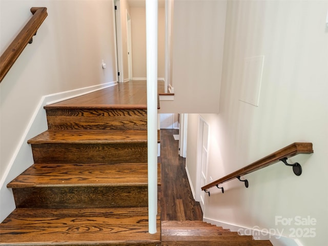 100 Ashton Ln, Brevard, NC 28712 - stairs featuring wood finished floors and baseboards