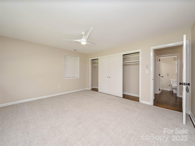 100 Ashton Ln, Brevard, NC 28712 - unfurnished bedroom with carpet floors, a closet, baseboards, and ceiling fan