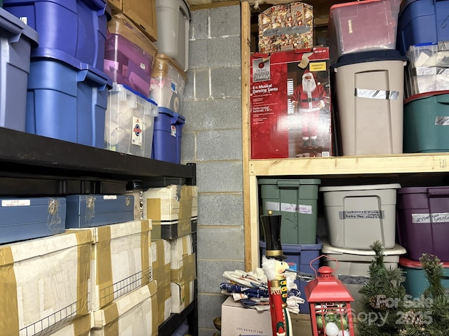 view of storage area