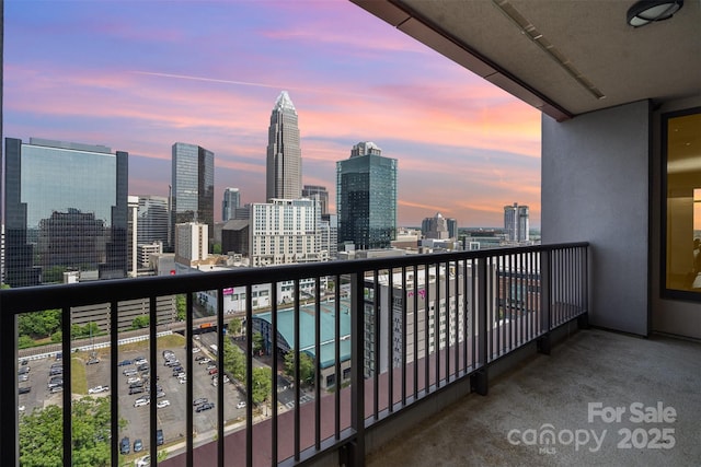 balcony with a city view