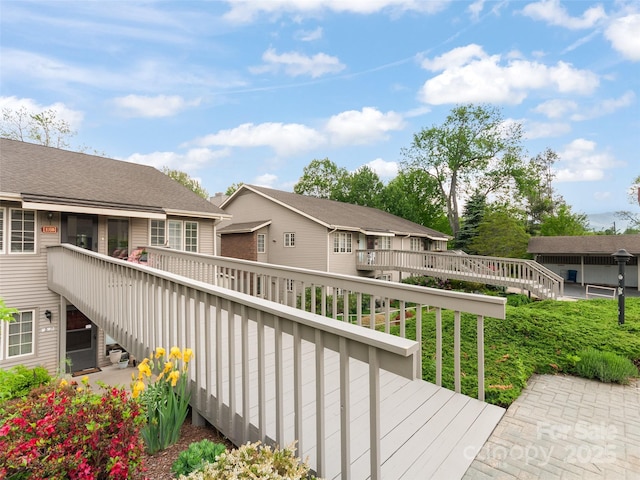 671 S Haywood St Unit 108B, Waynesville, NC 28786 - rear view of house with a residential view and a wooden deck
