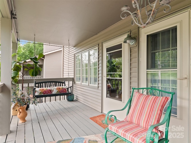 671 S Haywood St Unit 108B, Waynesville, NC 28786 - wooden deck with covered porch