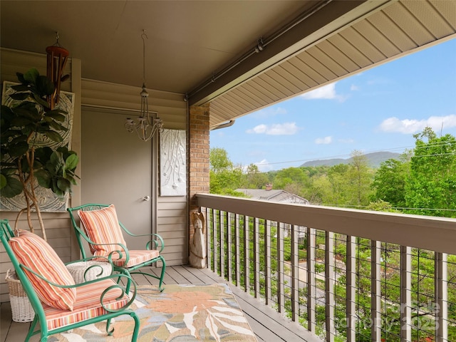 671 S Haywood St Unit 108B, Waynesville, NC 28786 - balcony featuring a mountain view
