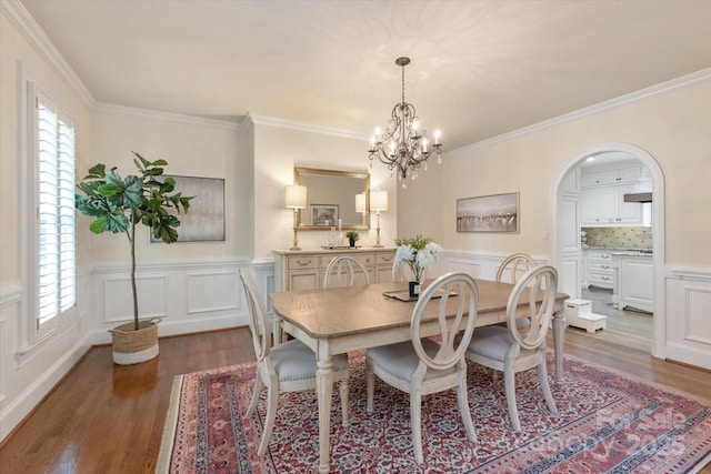 12048 Royal Portrush Dr, Charlotte, NC 28277 - dining space featuring plenty of natural light, wood finished floors, and a chandelier