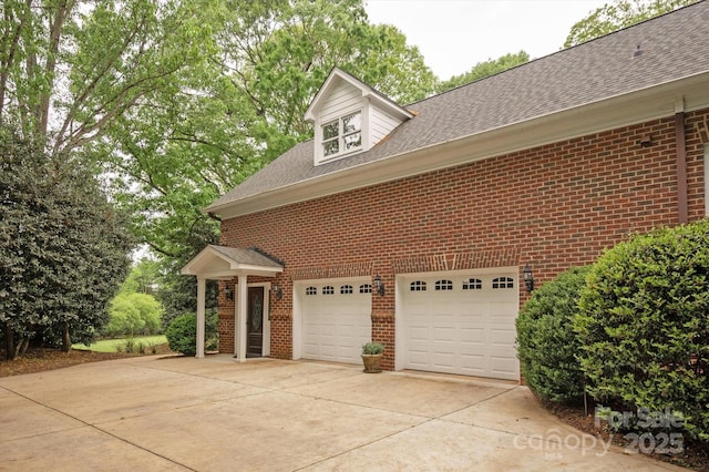 12048 Royal Portrush Dr, Charlotte, NC 28277 - view of property exterior featuring brick siding, a shingled roof, and driveway