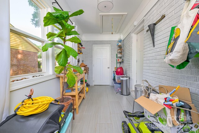 4838 Holbrook Dr, Charlotte, NC 28212 - interior space featuring attic access