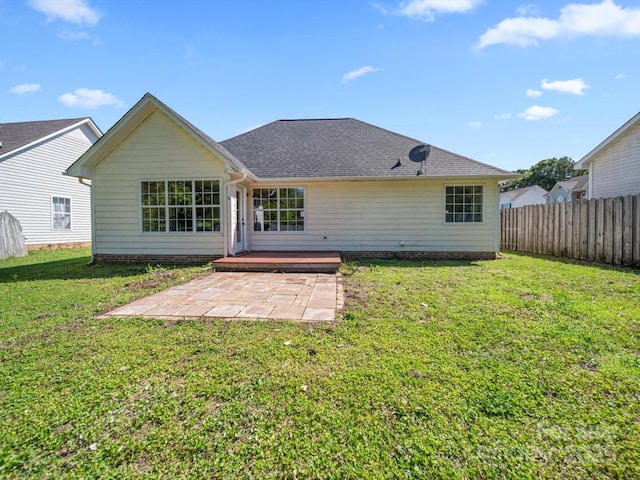 4101 New Castle Ln, Monroe, NC 28110 - rear view of property with a patio area and a shingled roof