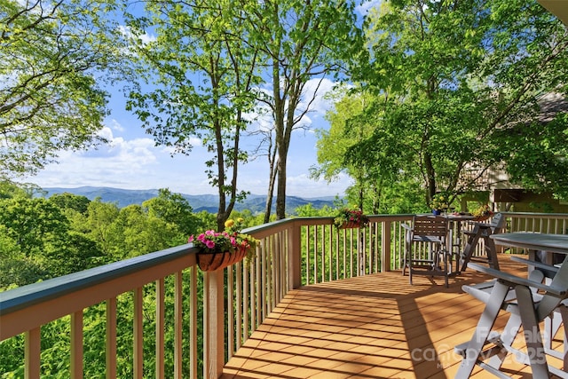 141 Ivy Ridge Rd, Burnsville, NC 28714 - deck featuring a mountain view