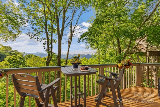 141 Ivy Ridge Rd, Burnsville, NC 28714 - deck with a mountain view