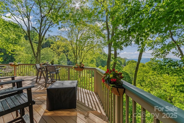 141 Ivy Ridge Rd, Burnsville, NC 28714 - view of wooden terrace