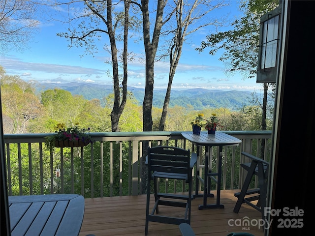 141 Ivy Ridge Rd, Burnsville, NC 28714 - deck with a mountain view