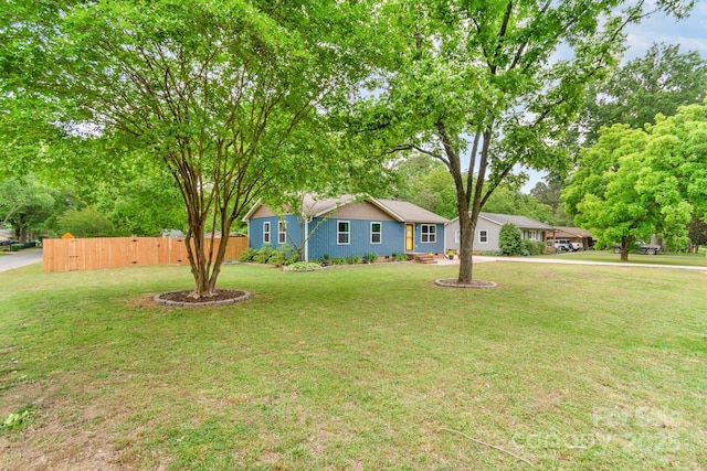 view of single story home