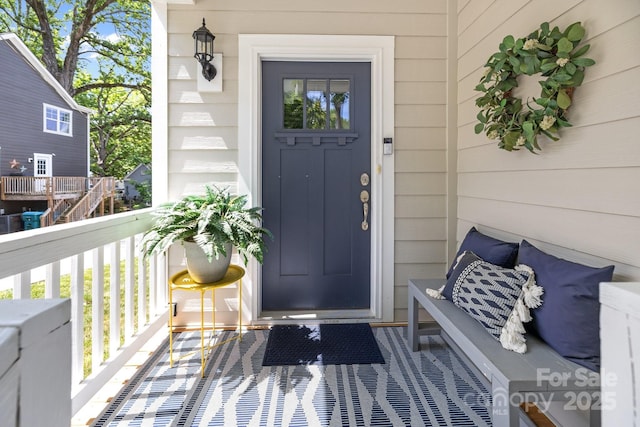 view of doorway to property