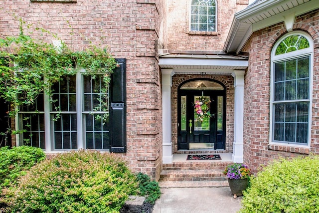 112 Eagle Chase Ln, Troutman, NC 28166 - doorway to property with brick siding