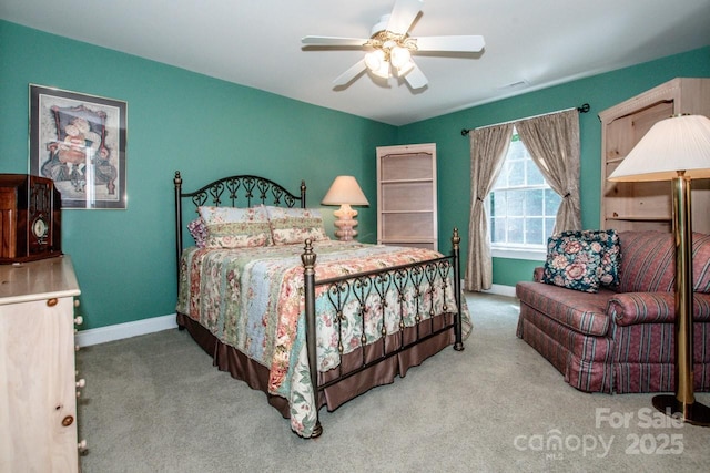 112 Eagle Chase Ln, Troutman, NC 28166 - carpeted bedroom with baseboards and ceiling fan